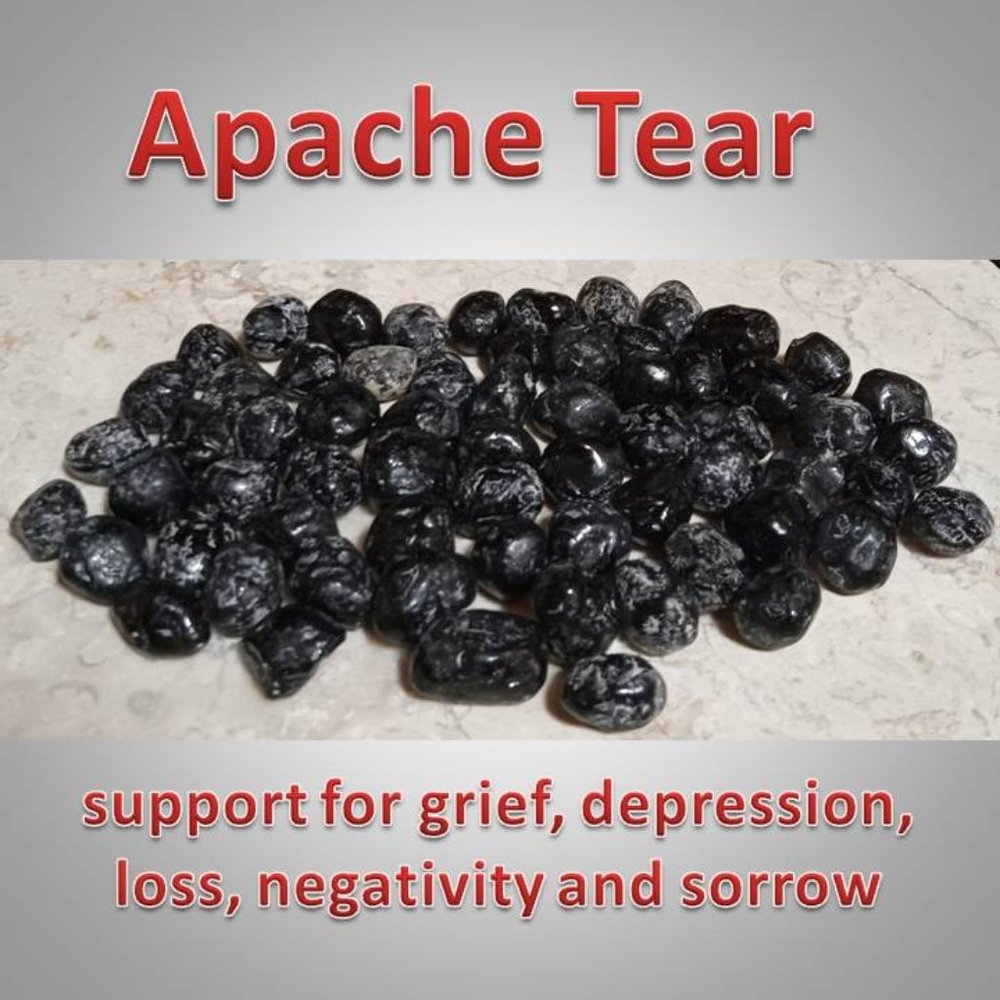 🔥4/$20 ONE Apache Tear stone rock crystal HEALING : SUPPORT -  SMALL